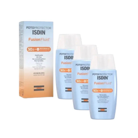 Isdin Fotoprotector Fusion Fluid SPF 50+ pre citlivú pleť, 3 × 50 ml