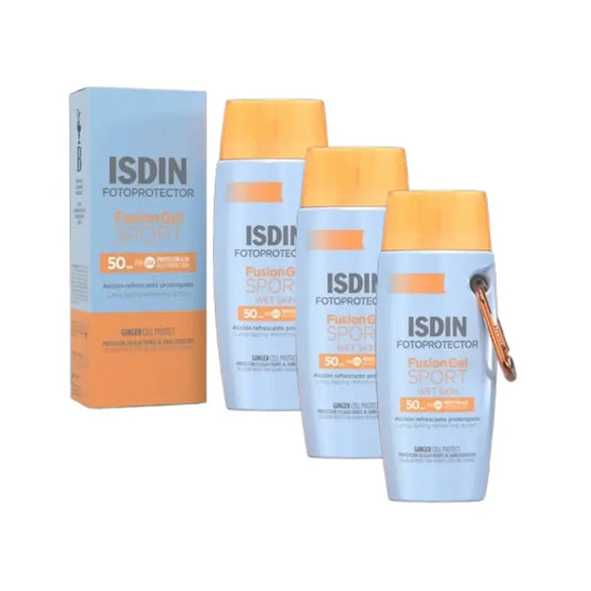 Isdin Fotoprotector Fusión Gel Sport SPF 50+, 3 × 100 ml