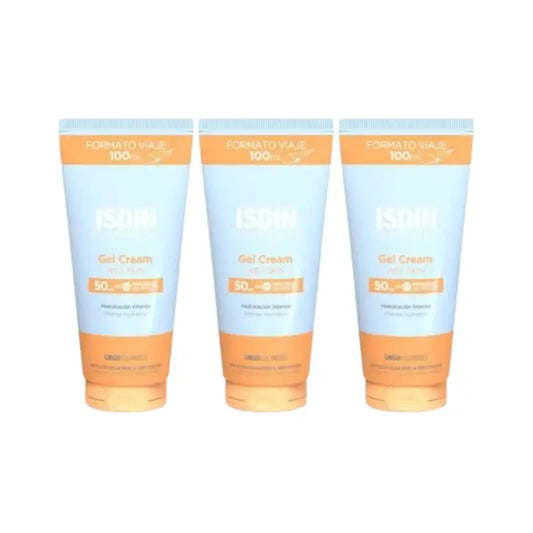 Isdin Fotoprotector Gel Cream SPF 50+ Cestovné balenie, 3 × 100 ml