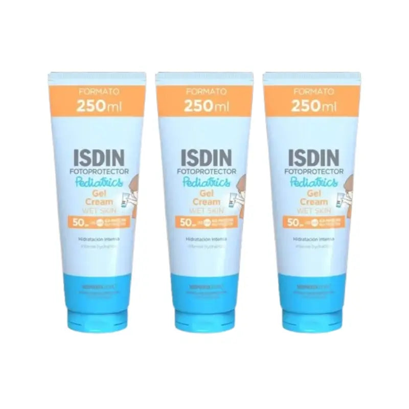 Isdin Fotoprotector Pediatrics Wet Skin gélový krém SPF 50+, 3 × 250 ml