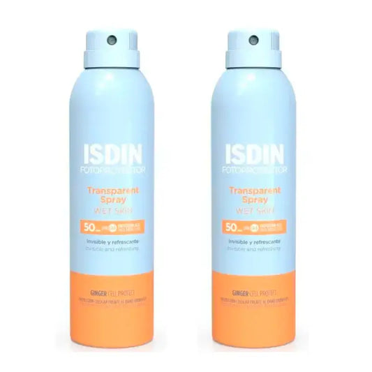 Isdin Transparent Spray Wet Skin SPF 50, balenie 2 x 250 ml
