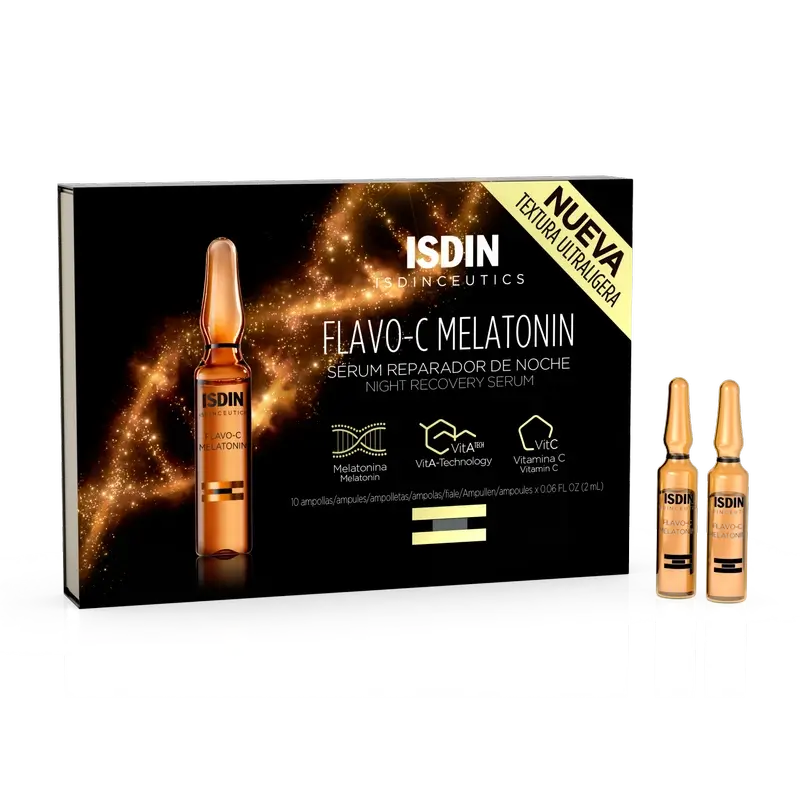 Isdinceutics Ampulky Flavo-C s melatonínom, 30 kusov po 2 ml 