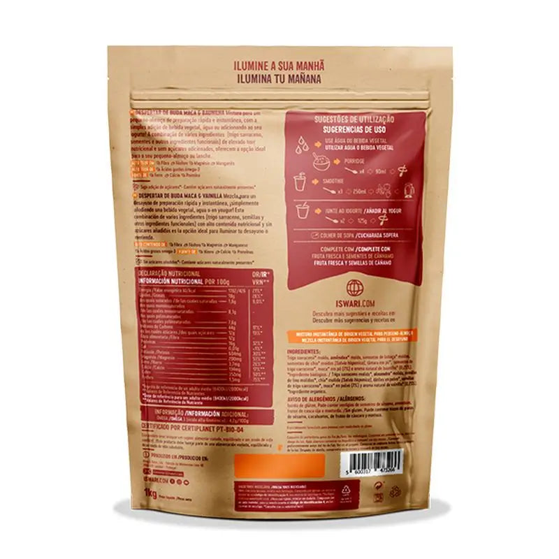 Iswari Prebudenie Budhu Maca-vanilka 360 g Bio