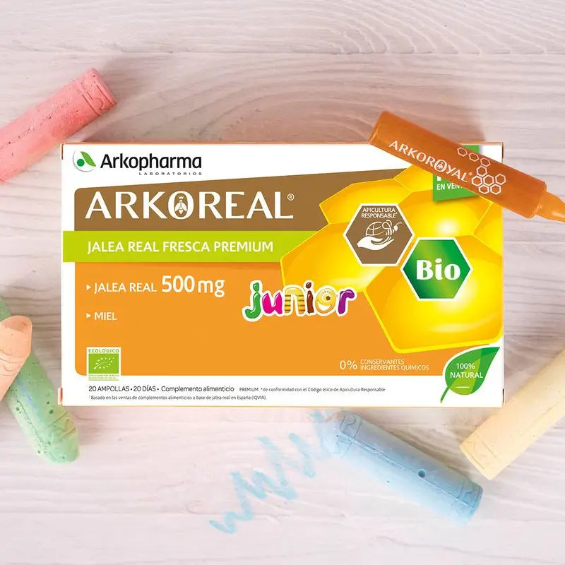 Arkoreal Materská kašička 500 mg Bio Junior 20 ampuliek Arkopharma