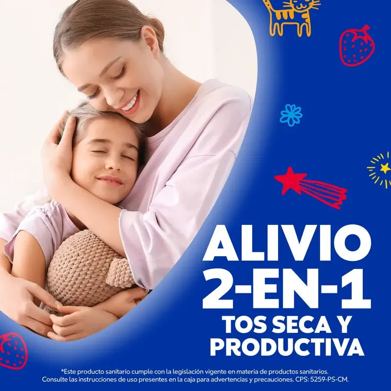 Sirup Vicks Fórmula Natura proti kašľu pre deti s príchuťou medu a jahôd, 140 ml