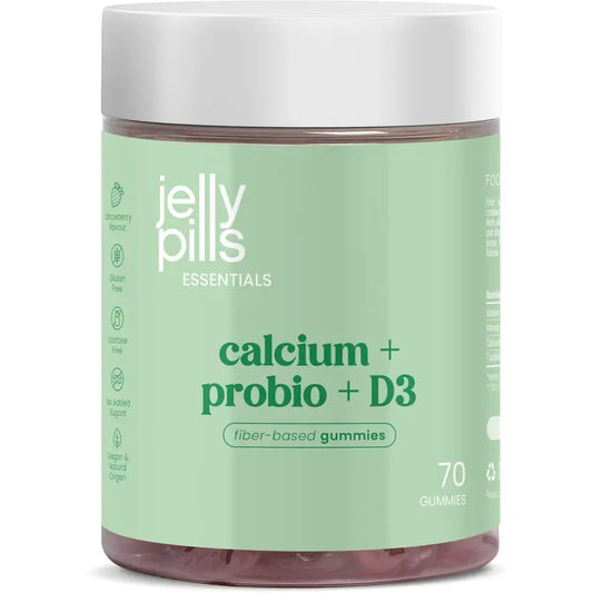 Želé tabletky Caclium+D3+K2+Propbio s príchuťou jahody, 70 kusov