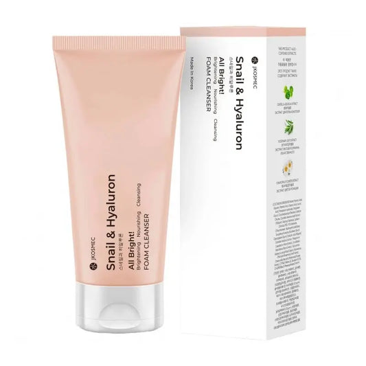Jkosmec All Bright Penová čistiaca emulzia so slimákovým extraktom a kyselinou hyalurónovou, 180 ml
