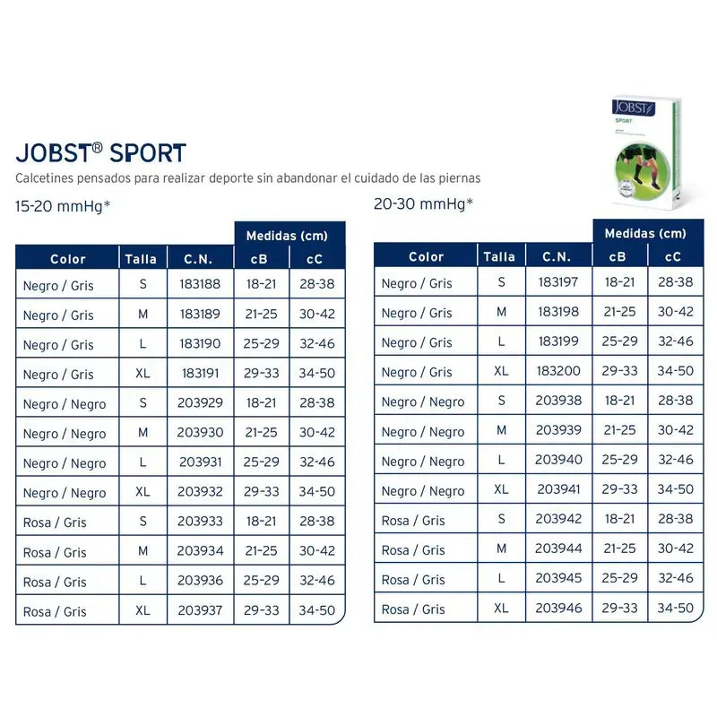 Jobst  Športové ponožky, ružové/šedé, 15–20 mmHg