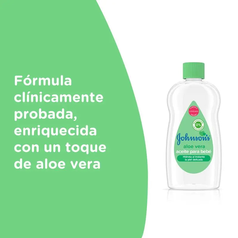 Johnson'S Baby Aloe Vera olej, okamžite hydratuje a vyživuje, 500 ml