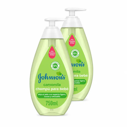 Johnson's Baby šampón s rumančekom, na každodenné použitie, čistí a zjemňuje, bez sulfátov, pre celú rodinu, balenie 2 x 750 ml
