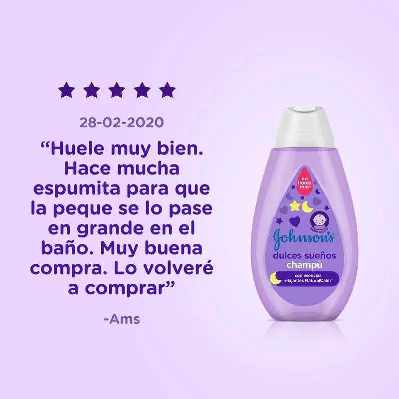 Johnson'S Baby Sladké sny, šampón s upokojujúcimi esenciami Naturalcalm, levanduľa a harmanček, 500 ml