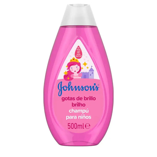 Johnson's Baby detský šampón „Gotas de Brillo“ s arganovým olejom, pre lesklé, jemné a hodvábne vlasy, 500 ml