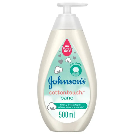 Johnson's Baby Sprchový gél Cottontouch, pre dojčatá a novorodencov, jemná a citlivá pokožka, s čistou bavlnou, 500 ml