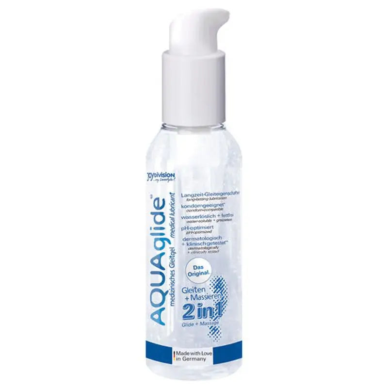 Joydivision Aquaglide 2 v 1 – lubrikant + masážny prípravok, 125 ml