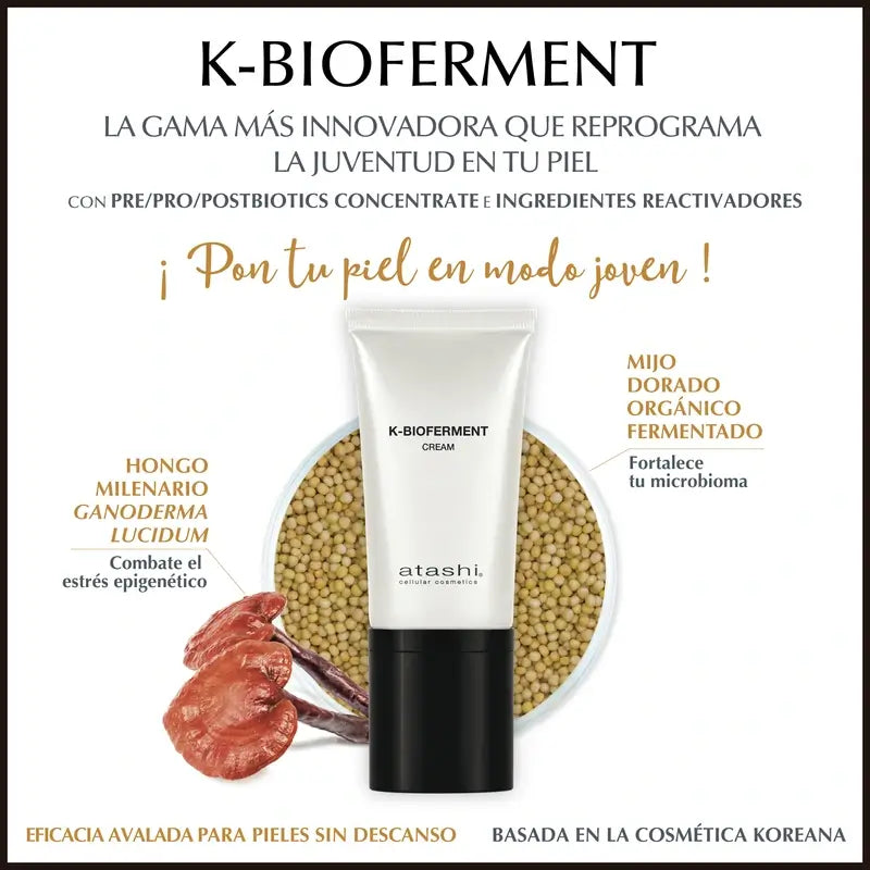 Atashi K-Bioferment Therapy Denný krém Skin Booster – podkladová báza 50 ml