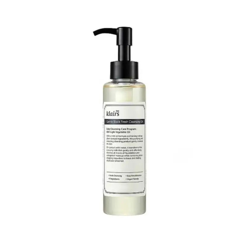 Klairs Gentle Black Fresh čistiaci olej, 150 ml