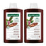Klorane Duo balenie šampónu s chininom a vitamínmi B, 2 × 400 ml