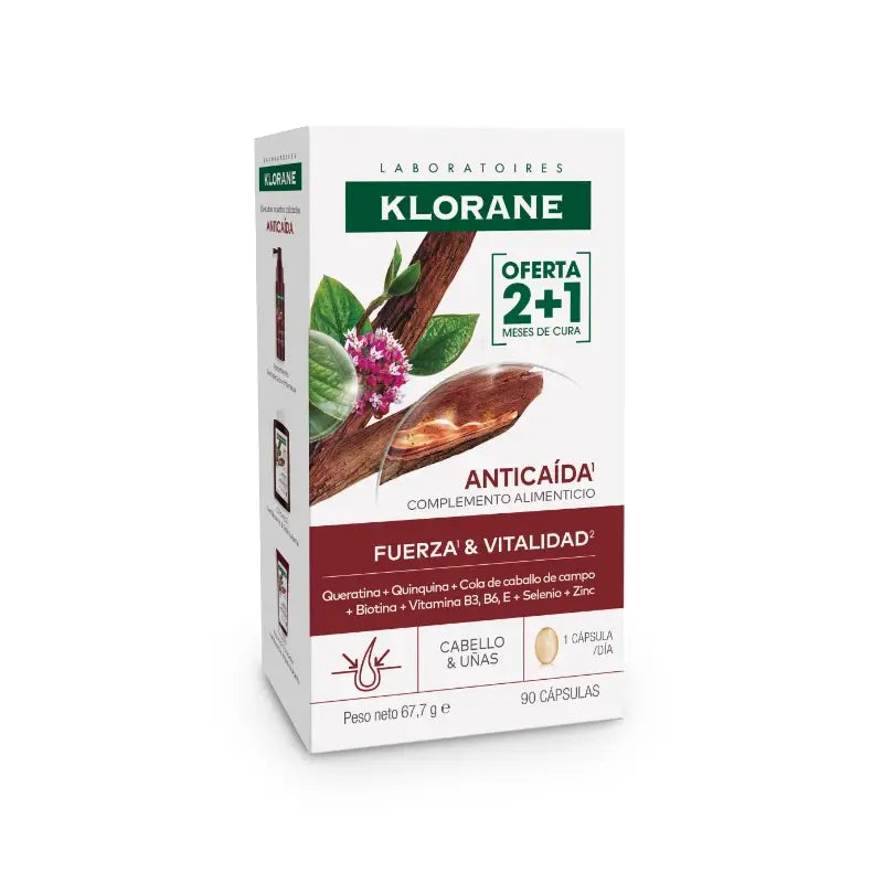 Klorane KeratinCaps – Sila a vitalita, 90 kapsúl