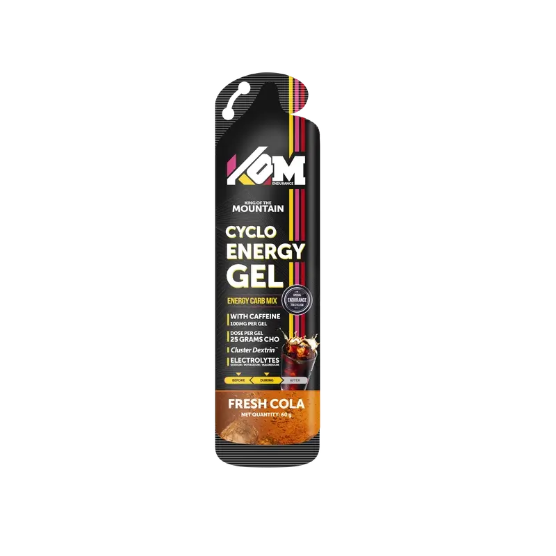 Kom Endurance Gély – športová výživa, balenie s 18 gélmi po 60 g, kofeín + horčík + draslík, príchuť cola 
