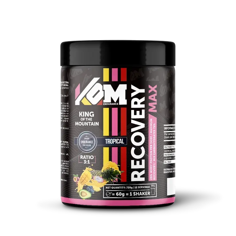 Kom Endurance Regeneračný prípravok – športová výživa, balenie 720 g s tropickou príchuťou 