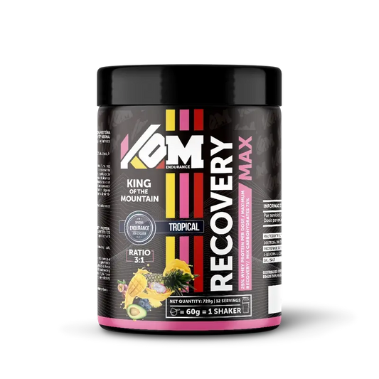 Kom Endurance Regeneračný prípravok – športová výživa, balenie 720 g s tropickou príchuťou 