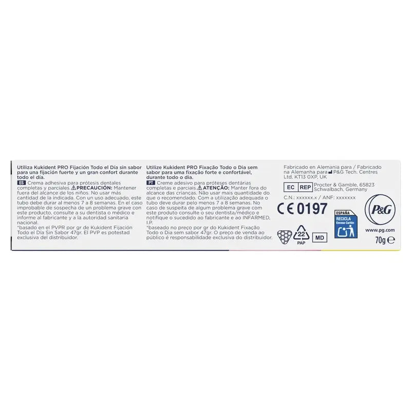 Kukident Pro Complete – adhezívny krém na zubné náhrady, neutrálny, 70 g