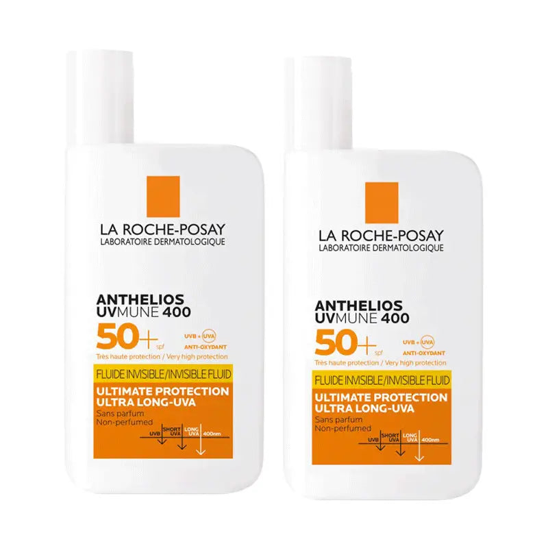 La Roche-Posay Anthelios UVMune 400 Invisible Fluid SPF50+, Duplo 2x50 ml