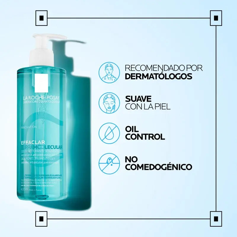 La Roche-Posay Effaclar Supramolekulárny čistiaci gél, 400 ml
