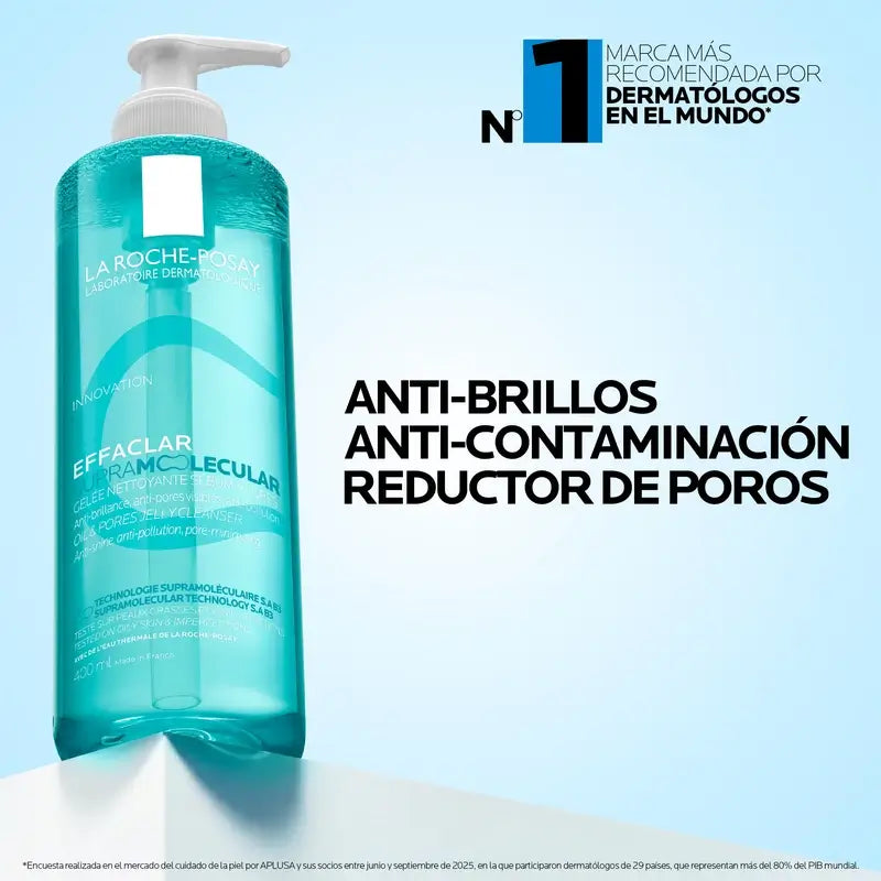 La Roche-Posay Effaclar Supramolekulárny čistiaci gél, 400 ml