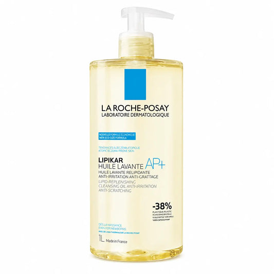 La Roche Posay Lipikar Ap+ čistiaci olej – telový čistiaci prostriedok proti podráždeniu pre atopickú pokožku, 1000 ml