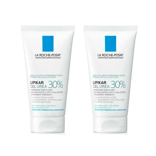 La Roche Posay Lipikar Gel Urea 30 % – hydratačný gél s močovinou, balenie 2 × 50 ml