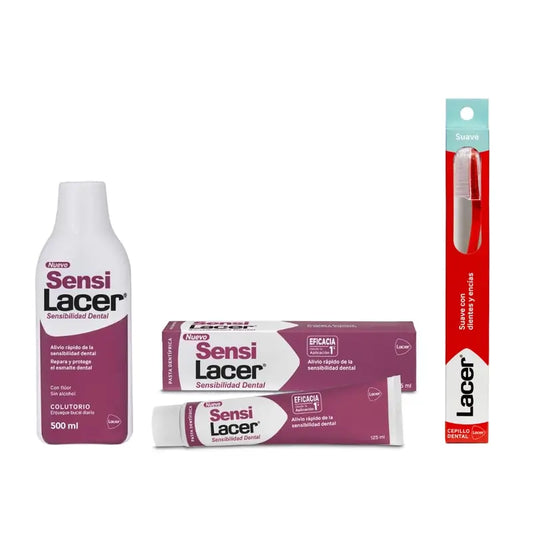 Lacer Pack Sensilacer Citlivé zuby (ústna voda + zubná pasta + zubná kefka)