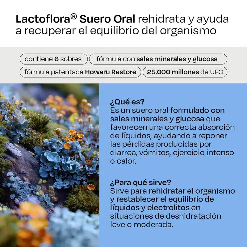 Lactoflora – perorálny roztok s probiotikami, prebiotikami a minerálnymi soľami, s príchuťou pomaranča, 6 vrecúšok
