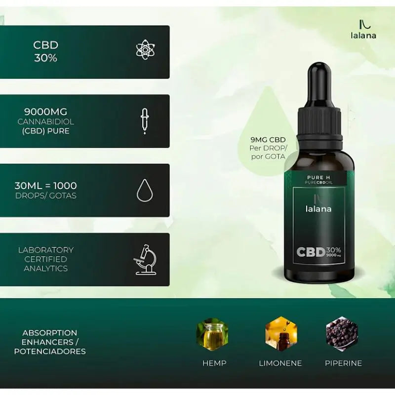 Lalana CBD olej Pure H 30 %, 30 ml