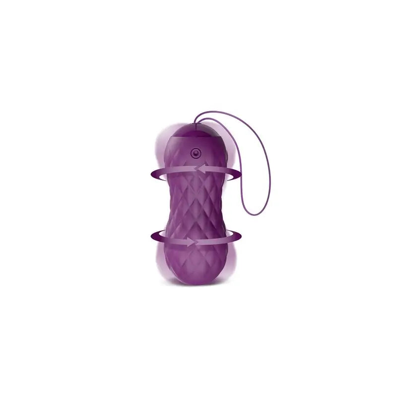 Latetobed vibračné vajíčko s vlnovým pohybom, diaľkovým ovládaním a USB, silikónové, fialové