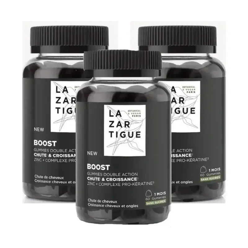 Lazartigue Gummies proti vypadávaniu vlasov, balenie 3 x 60 kusov