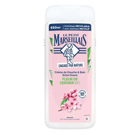 Le Petit Marseillais Extra jemný sprchový krém s organickou vôňou čerešňového kvetu, 650 ml
