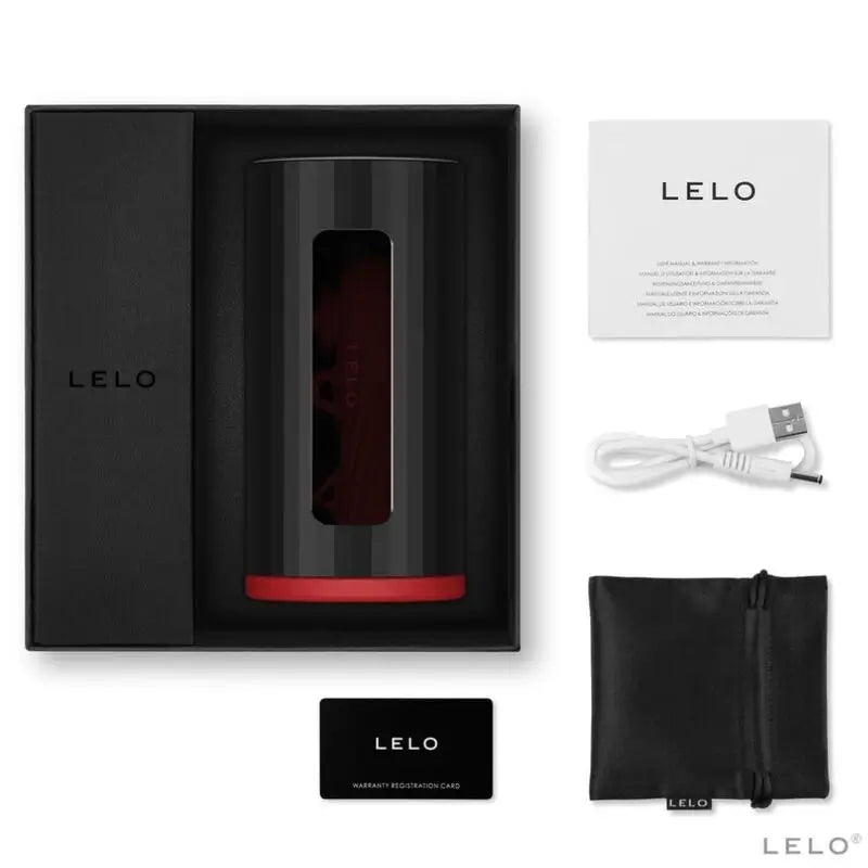 Lelo F1S V2 Masturbátor s technológiou SDK, červený – čierny