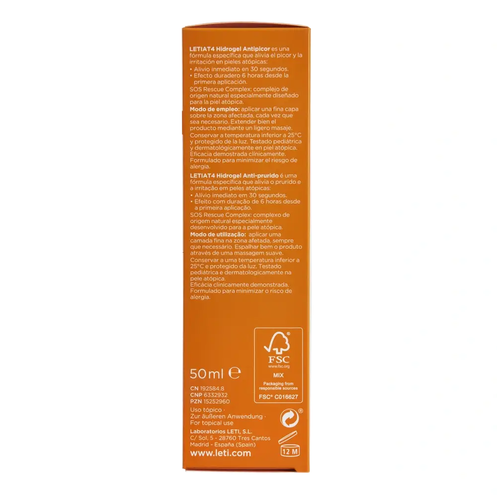Letiat4 Hydrogel proti svrbeniu, 50 ml