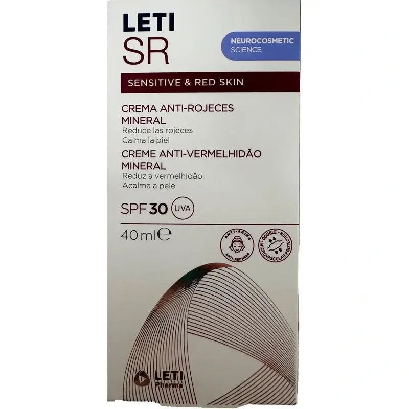 Leti Sr Mineralný krém proti začervenaniu SPF 30, 40 ml