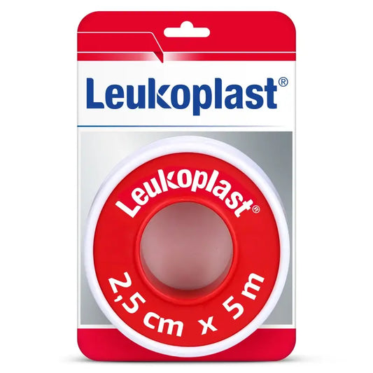 Leukoplast v telovej farbe s krúžkom, 2,5 cm × 5 m