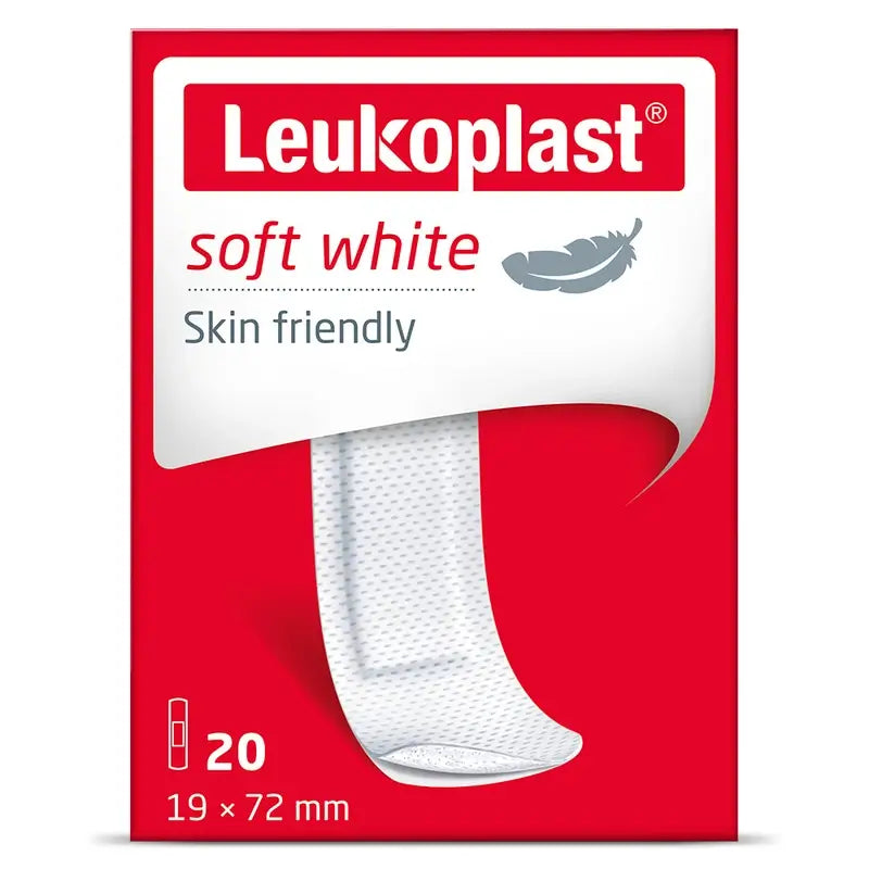 Leukoplast Soft White, 19 mm × 72 mm, 20 kusov