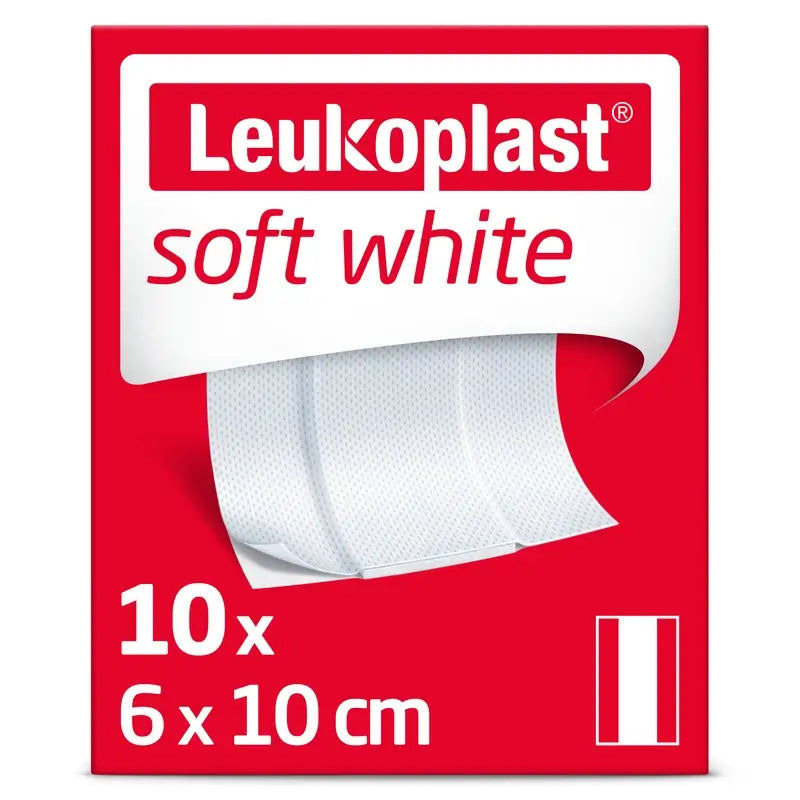 Leukoplast Soft White, 6 cm × 10 cm, 10 kusov