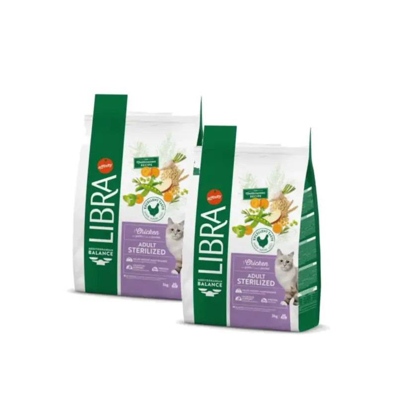 Libra Feline Adult pre kastrované mačky s príchuťou kuraciny, balenie 2 x 3 kg, krmivo pre mačky