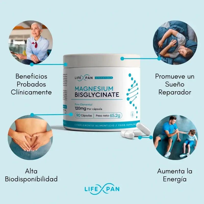 Lifexpan Bisglycinát horčíka, 90 kapsúl