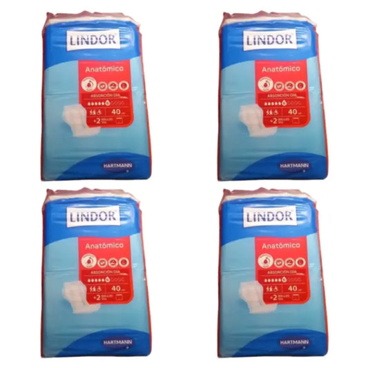 Lindor Anatomické nočné plienky, balenie 4 x 80 kusov