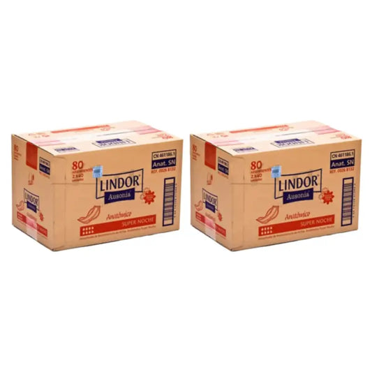 Lindor Anatomické plienky Super Night, balenie 2 x 80 kusov