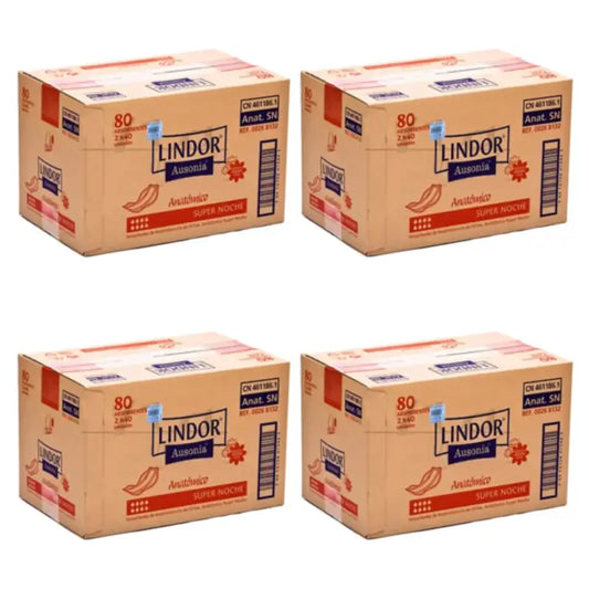 Lindor Anatomické plienky Super Night, balenie 4 x 80 kusov