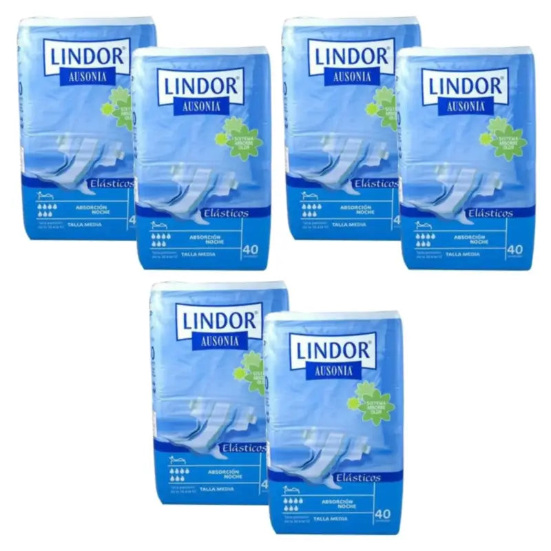 Lindor Elastické plienky na noc, veľkosť M, balenie 3 x 80 kusov