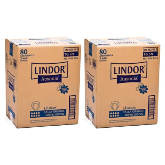 Lindor Elastické plienky Super Night, veľkosť L, balenie 2 x 80 kusov